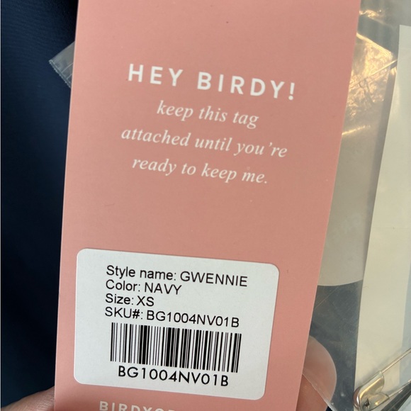 Birdy Grey Gwennie Chiffon Navy Formal Dress XS - Picture 6 of 9